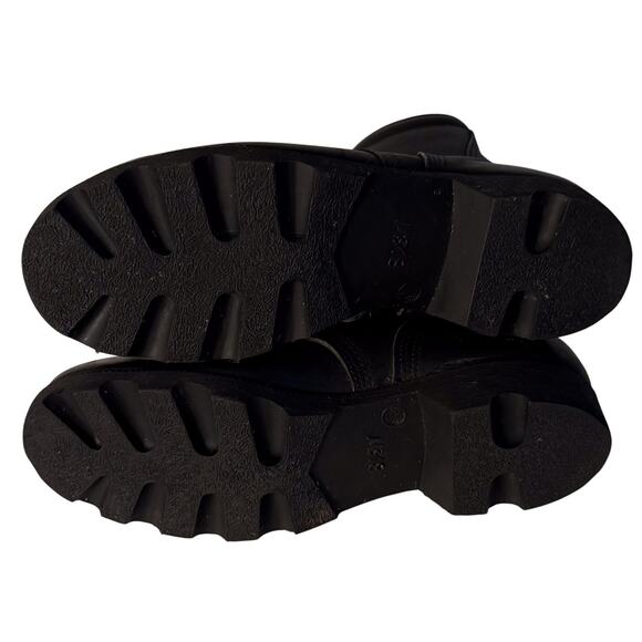 VTG 90s Ro Search Military Combat Boots Mens 8.5 W Black Leather Steel Toe - Picture 8 of 8